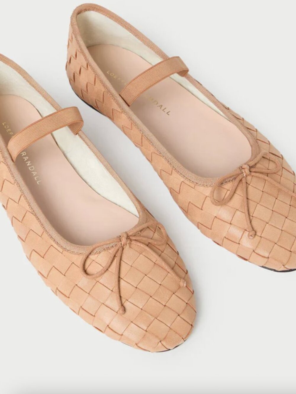 NEW Loeffler Randall size 8.5 Leonie Honey Woven Ballet Flat